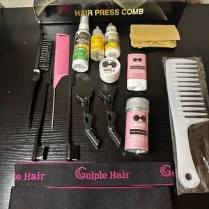Hair Styling Tool Set - Black, Pink, and White
